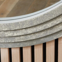 The Online Mirror Shop Delphi Round Shape Mirror With Stoneeffect Of Diameter 100 Cm - thumbnail 2
