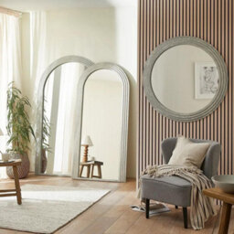 The Online Mirror Shop Delphi Round Shape Mirror With Stoneeffect Of Diameter 100 Cm