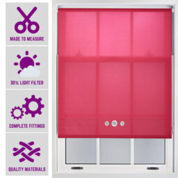 Furnished Made To Order Daylight Roller Blind - Fuchsia With Triple Round Eyelet (W)120Cm X (L)165Cm