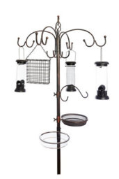 Ruddings Wood Metal Wild Bird Feeding Station Complete With 4 Bird Feeders Bronze Effect Finish - thumbnail 4