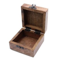 White Washed Wooden Box With Aztec Design - Compact Storage & Decor - thumbnail 4