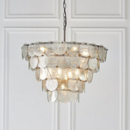 Luminosa Lighting Luminosa Trapani 9 Light Ceiling Pendant Antique Silver Paint & Mercury Glass - thumbnail 2