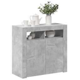 Vidaxl Sideboard With Led Lights Concrete Grey 80X35X75 Cm - thumbnail 6