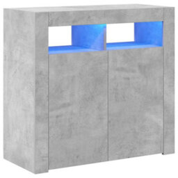 Vidaxl Sideboard With Led Lights Concrete Grey 80X35X75 Cm - thumbnail 2