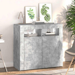 Vidaxl Sideboard With Led Lights Concrete Grey 80X35X75 Cm - thumbnail 5