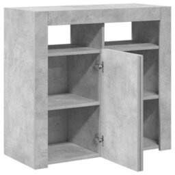 Vidaxl Sideboard With Led Lights Concrete Grey 80X35X75 Cm - thumbnail 8