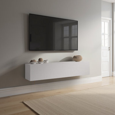 FurniComp LTD Furnicomp Combo 138Cm Floating Wall Hung Tv Unit - Light Chalk Grey Com-62-05 - image 1
