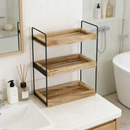 Bathroom Shelf 3-Tier Dual Purpose Kitchen Caddy Organiser Storage Rack - thumbnail 5
