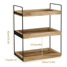 Bathroom Shelf 3-Tier Dual Purpose Kitchen Caddy Organiser Storage Rack - thumbnail 2
