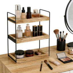 Bathroom Shelf 3-Tier Dual Purpose Kitchen Caddy Organiser Storage Rack - thumbnail 3