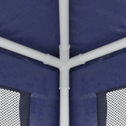 Walplus Party Tent Garden Gazebo Canopy With 6 Mesh Sidewalls Blue 3X6 M Hdpe - thumbnail 6
