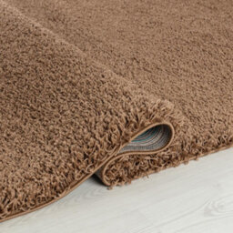 Wadan 160X230Cm Mocha Shaggy Rug - Rectangular Soft Touch Thick Pile Modern Area Rug - Rugs For Living & Bedroom Non Shedding - thumbnail 2