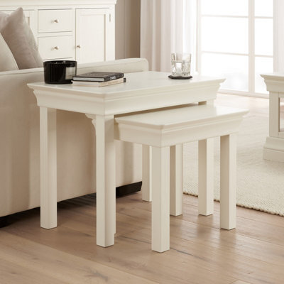 The Furniture Market Wilmslow White Painted Nest Of 2 Tables - image 1