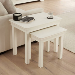The Furniture Market Wilmslow White Painted Nest Of 2 Tables - thumbnail 2