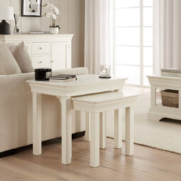 The Furniture Market Wilmslow White Painted Nest Of 2 Tables - thumbnail 3