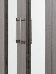 Seconique Lisbon 4 Door Mirrored Wardrobe In Black Wood Grain Finish - thumbnail 7