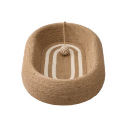 Living And Home 2 In 1 Oval Sisal Cat Scratcher And Bed With Toy Ball And Non-Slip Base, 60Cm W X 40Cm D X 12Cm H - thumbnail 6