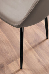 Furniturebox Imperia White High Gloss 6 Seater Dining Table With Structural 2 Plinth Column Legs 6 Beige Faux Leather Gold Leg Corona Chairs - thumbnail 6