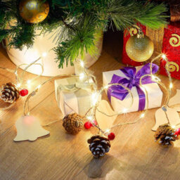 Globrite Led Fairy String Lights - 10 Bulbs, Black Cage - Battery Operated Indoor Outdoor Lighting For Home Garden Party Décor - thumbnail 6