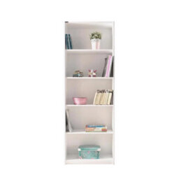Matt White 5 Tier Tall Bookcase Storage Shelving Unit - thumbnail 3