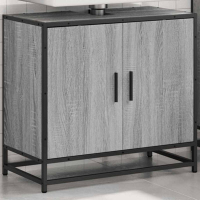 Walplus Bathroom Sink Cabinet Grey Sonoma 65X33X60 Cm Engineered Wood - image 1