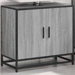 Walplus Bathroom Sink Cabinet Grey Sonoma 65X33X60 Cm Engineered Wood - thumbnail 1
