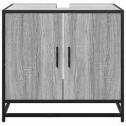 Walplus Bathroom Sink Cabinet Grey Sonoma 65X33X60 Cm Engineered Wood - thumbnail 5