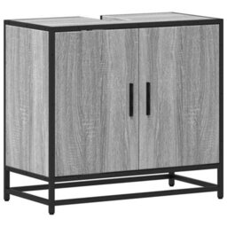 Walplus Bathroom Sink Cabinet Grey Sonoma 65X33X60 Cm Engineered Wood - thumbnail 2