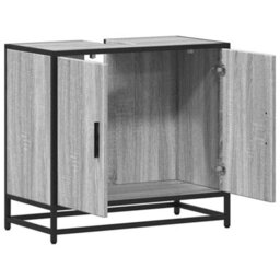 Walplus Bathroom Sink Cabinet Grey Sonoma 65X33X60 Cm Engineered Wood - thumbnail 8