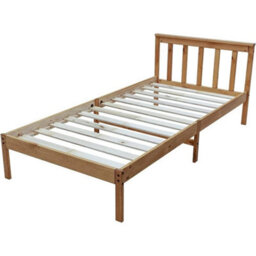 Corona Low End Model C - 3Ft Single Bed Frame With Sturdy Oak & Pine Finish - thumbnail 1