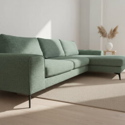 Abakus Direct Venice Chenille Corner Sofa In Rifle Green Right Facing With Deep Seats And Extra-Wide Padded Arms - thumbnail 6