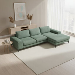 Abakus Direct Venice Chenille Corner Sofa In Rifle Green Right Facing With Deep Seats And Extra-Wide Padded Arms - thumbnail 7