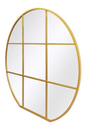 Mirroroutlet The Circulus Gold Framed Flat Bottom Circular Outdoor Garden Window Wall Mirror 189Cm X 180Cm - thumbnail 2