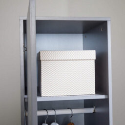 Home Source Phoenix 1 Door Wardrobe Storage Grey Bedroom Furniture - thumbnail 5