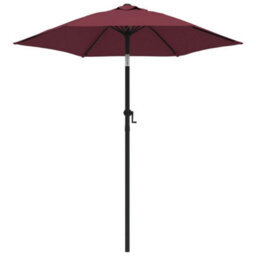 Berkfield Parasol Burgundy 200X211 Cm Aluminium - thumbnail 1
