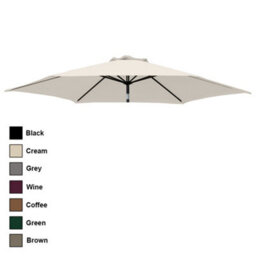 Rinse Bathrooms Cream Replacement Parasol Canopy Replacement Parasol Cover Fabric For Garden Umbrella 2.5M 6 Arm - thumbnail 2