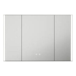 Bubly Bathrooms Balmoral Triple Door Led Bathroom Mirror Cabinet With Bluetooth & Shaver Socket, 1050X700X130mm - thumbnail 2