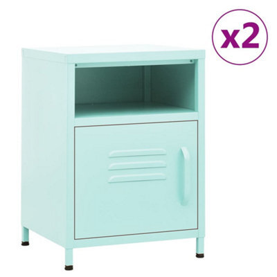 Berkfield Nightstands 2 Pcs Mint 35X35X51 Cm Steel - image 1