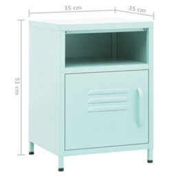Berkfield Nightstands 2 Pcs Mint 35X35X51 Cm Steel - thumbnail 9