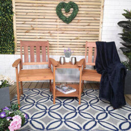 Samuel Alexander Rydal 2 Seater Wooden Garden Patio Love Seat And Table Set - thumbnail 1