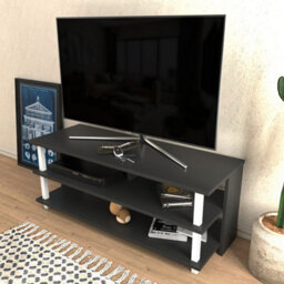Decorotika Pueblo Tv Stand Tv Unit For Tv's Up To 55 Inches White And Anthracite - thumbnail 3