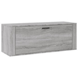 Berkfield Wall Shoe Cabinet Grey Sonoma 100X35X38 Cm Engineered Wood - thumbnail 2