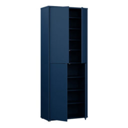 Furniture To Go Alice Springs Tall Shoe Cabinet With 4 Doors Push-To-Open In Night Blue - thumbnail 5