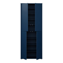 Furniture To Go Alice Springs Tall Shoe Cabinet With 4 Doors Push-To-Open In Night Blue - thumbnail 6