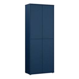 Furniture To Go Alice Springs Tall Shoe Cabinet With 4 Doors Push-To-Open In Night Blue - thumbnail 2