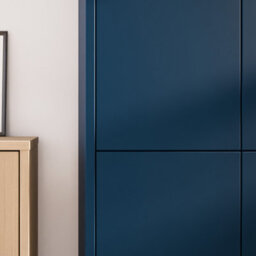Furniture To Go Alice Springs Tall Shoe Cabinet With 4 Doors Push-To-Open In Night Blue - thumbnail 8