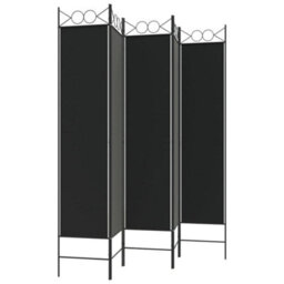 Vidaxl 5-Panel Room Divider Black 200X200 Cm Fabric Room Dividers - thumbnail 5