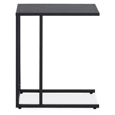 Orsina Modern Design Black Metal Side Table, Sleek Bedside Table For Bedroom, Functional Livingroom Sidetable - image 1
