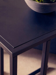 Orsina Modern Design Black Metal Side Table, Sleek Bedside Table For Bedroom, Functional Livingroom Sidetable - thumbnail 9