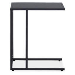 Orsina Modern Design Black Metal Side Table, Sleek Bedside Table For Bedroom, Functional Livingroom Sidetable - thumbnail 1